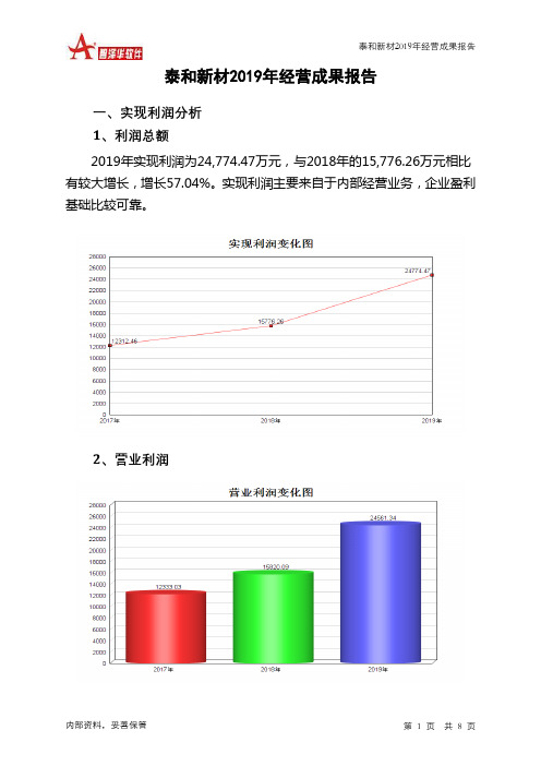 泰和新材2019年经营成果报告