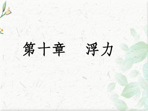 初中物理浮力详解ppt