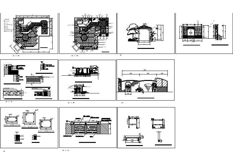 屋顶花园设计全套施工CAD图