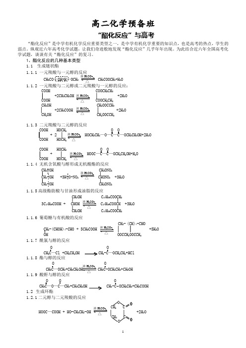 “酯化反应”与高考[1]