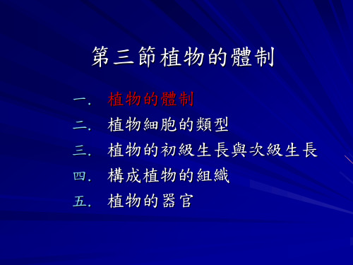 植物的初级生长始于顶端分生组织