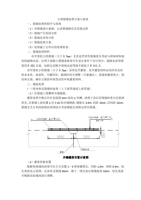 大坝裂缝处理方案