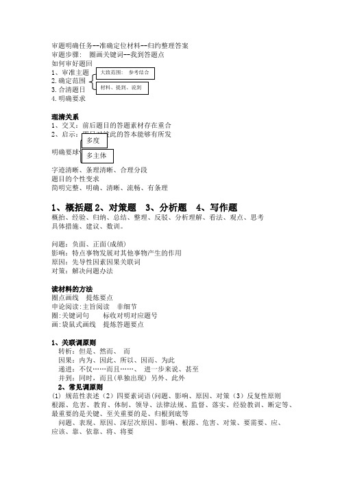 省考、国考申论重要笔记