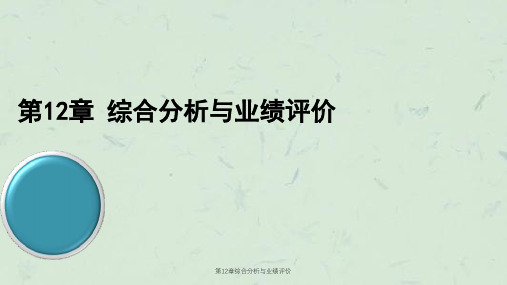 第12章综合分析与业绩评价课件