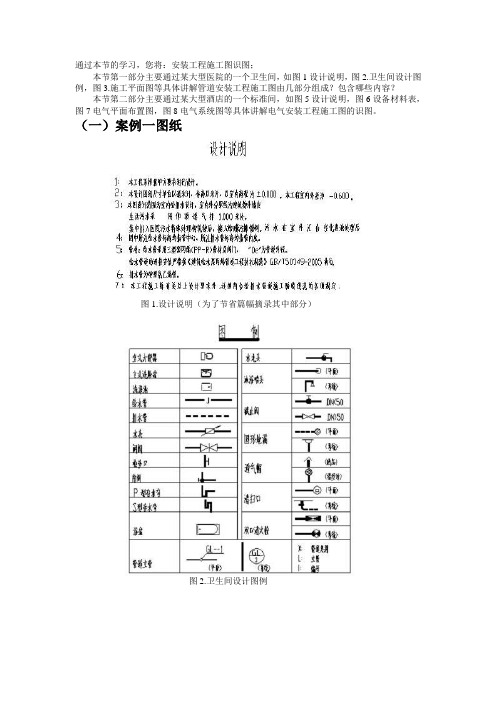 施工图组成与识图—安装施工图识图