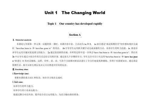 仁爱版九年级英语上册Unit1Topic1SectionA教案