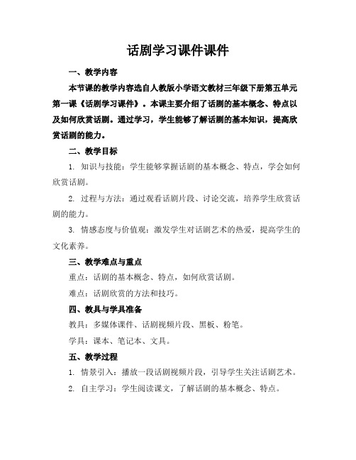 话剧学习课件课件