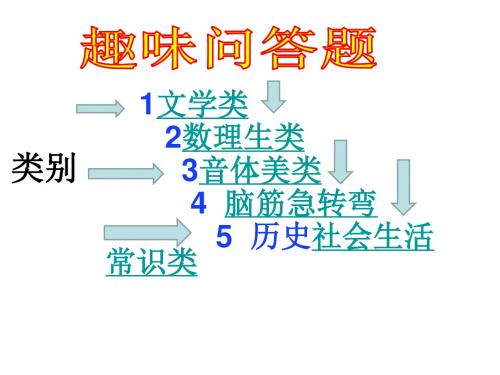 趣味问答题PPT课件