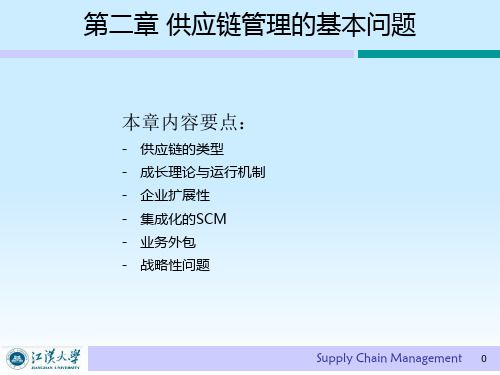 SCM+供应链管理的基本问题++集成、业务外包、战略(供应链讲义)