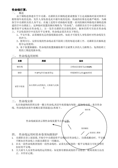 建筑行业钢结构生命线安装方案-8wr