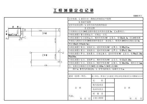 工程定位测量记录