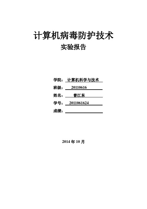 计算机病毒防护技术实验报告