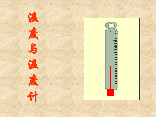 沪科版九年级物理第十二章第一节温度与温度计PPT课件
