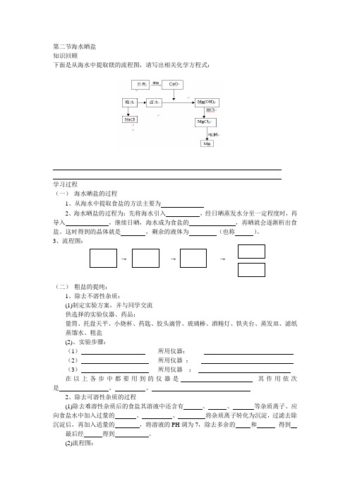 第二节海水晒盐(初四)