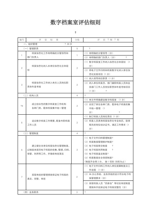 江苏省数字档案室评估细则