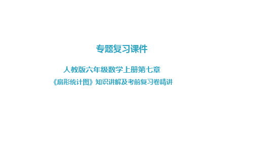 人教版小学六年级数学上册第七章《扇形统计图》考前复习卷