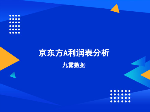 京东方A利润表分析2022-03