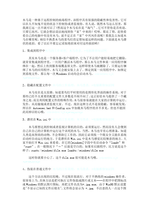 木马的隐藏方式