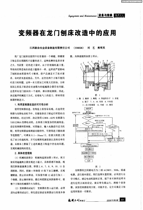 变频器在龙门刨床改造中的应用