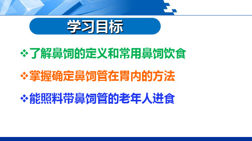 饮食照料带鼻饲管老年人的进食照料下ppt课件.ppt