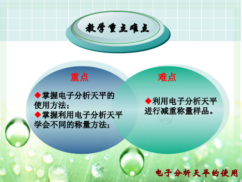 电子分析天平的使用PPT课件