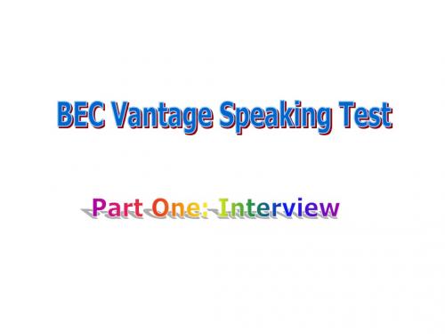 BEC Vantage Speaking Test-1