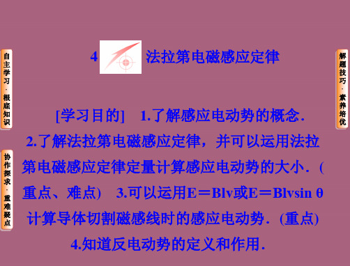 高中物第四章 电磁感应 4 法拉第电磁感应定律ppt课件