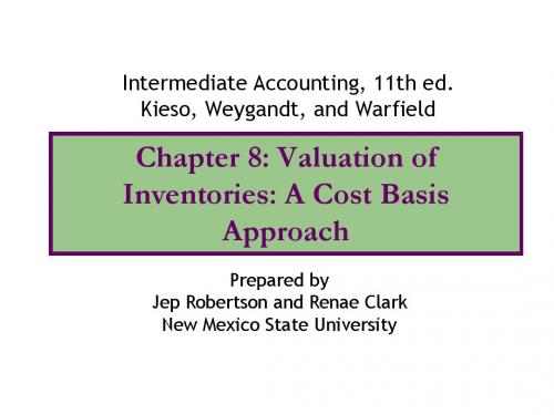 Intermediate Accounting (New Mexico State University)ch08