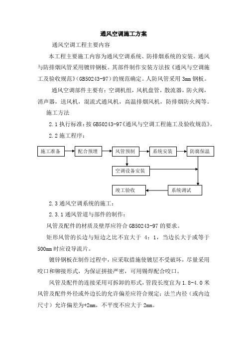 通风空调施工方案