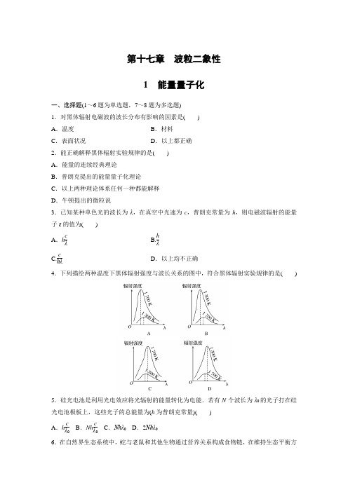 课时作业8：17.1　能量量子化