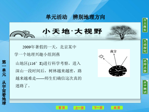 高中地理必修一第一单元单元活动(课件+练习)ppt 鲁教版优质课件