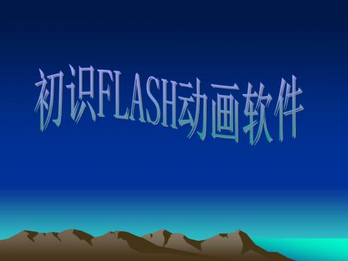 《初识FLASH软件》教学课件