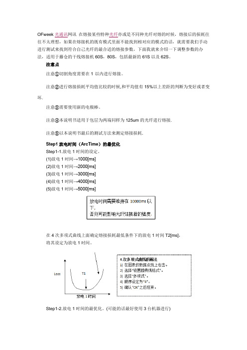 藤仓熔接机的熔接参数调整方法