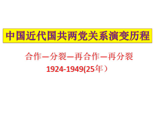 国共两党关系专题