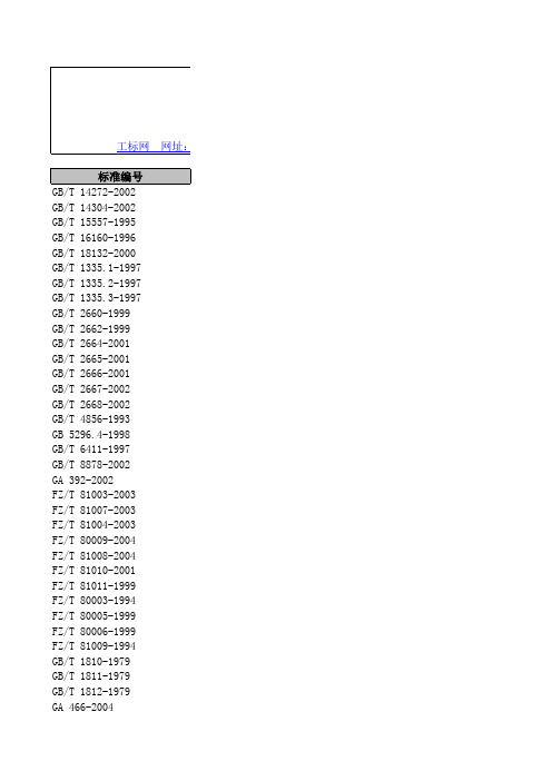 服装执行标准号 2011年