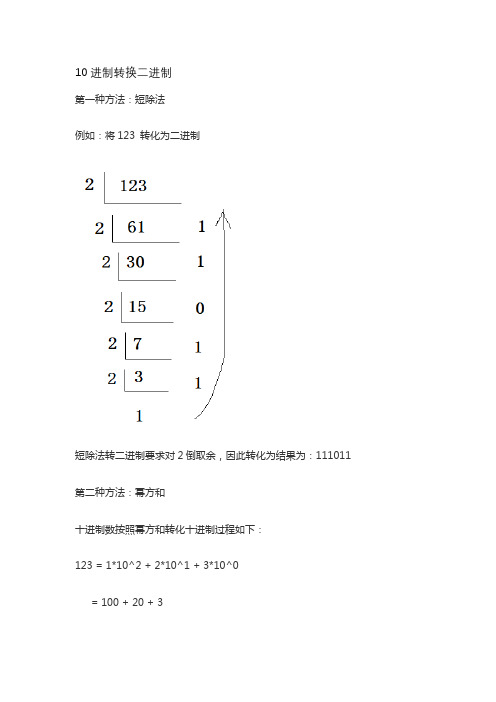 10进制转换二进制