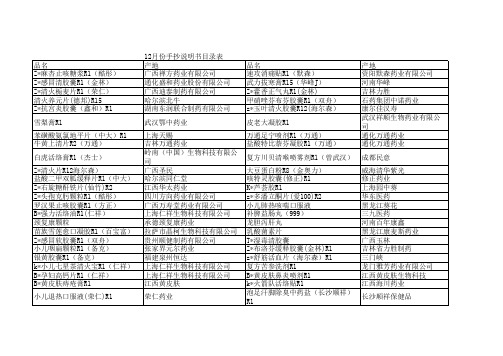 12月份手抄说明书
