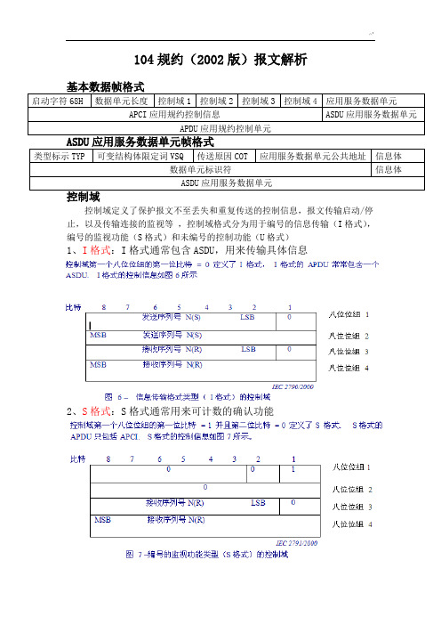 104规约(2002版)报文解析