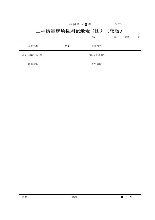 工程质量现场检测记录表(图)(模板)