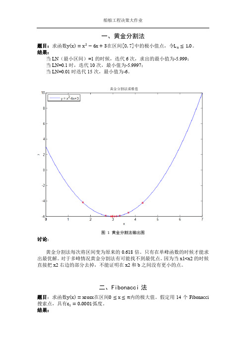 黄金分割和Fibonacci法