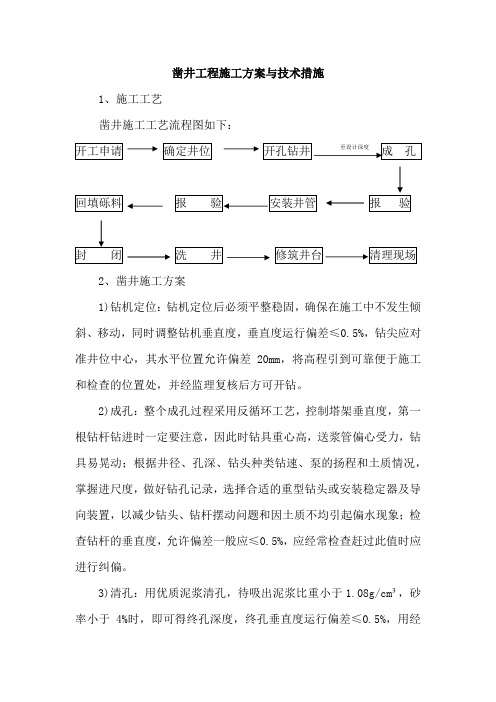 凿井工程施工方案与技术措施