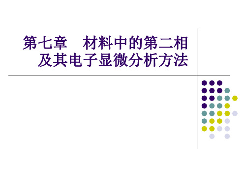 材料微观结构第七章材料中的第二相及其电子显微分析方法1