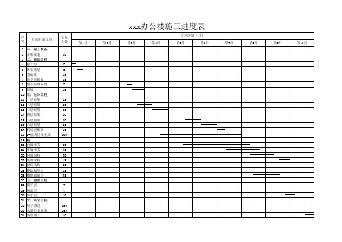 办公楼施工进度计划图