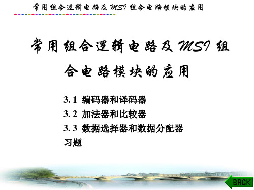 数字电路与逻辑设计(第三版)课件：常用组合逻辑电路及MSI组合电路模块的应用