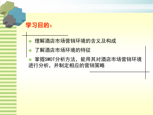 酒店市场营销环境分析PPT课件