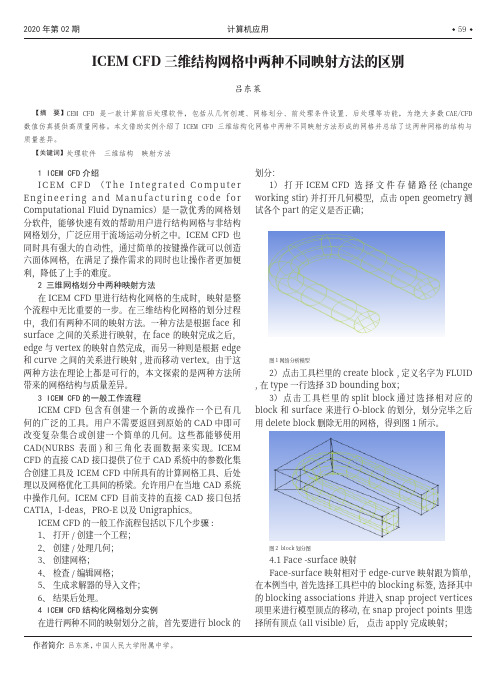 ICEM CFD三维结构网格中两种不同映射方法的区别