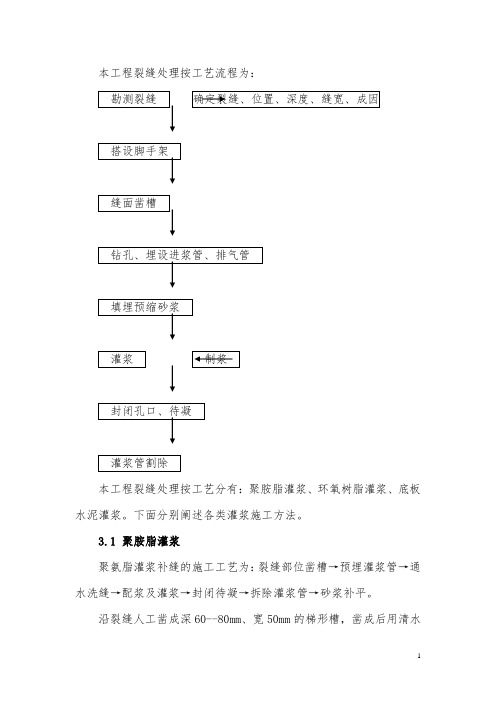 溢洪道混凝土结构裂缝化学灌浆施工方案