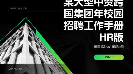 某大型中资跨国集团年校园招聘工作手册HR版