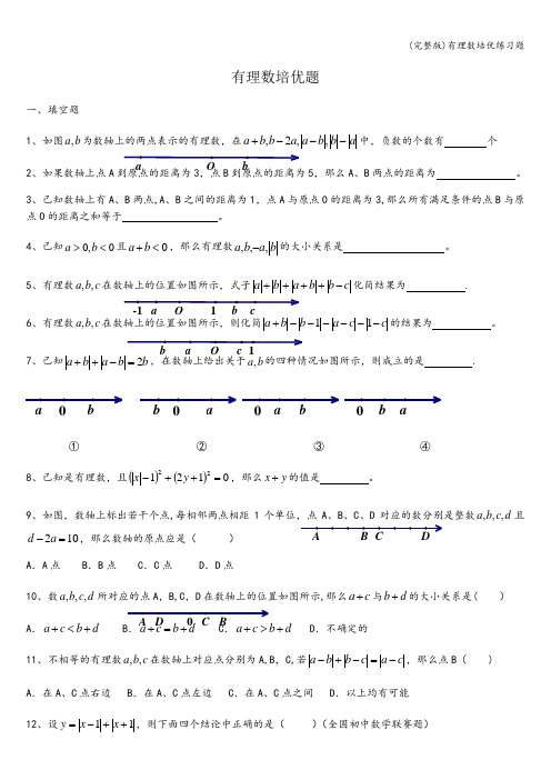 (完整版)有理数培优练习题