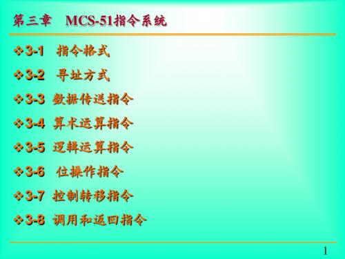 第三章 MCS-51指令系统